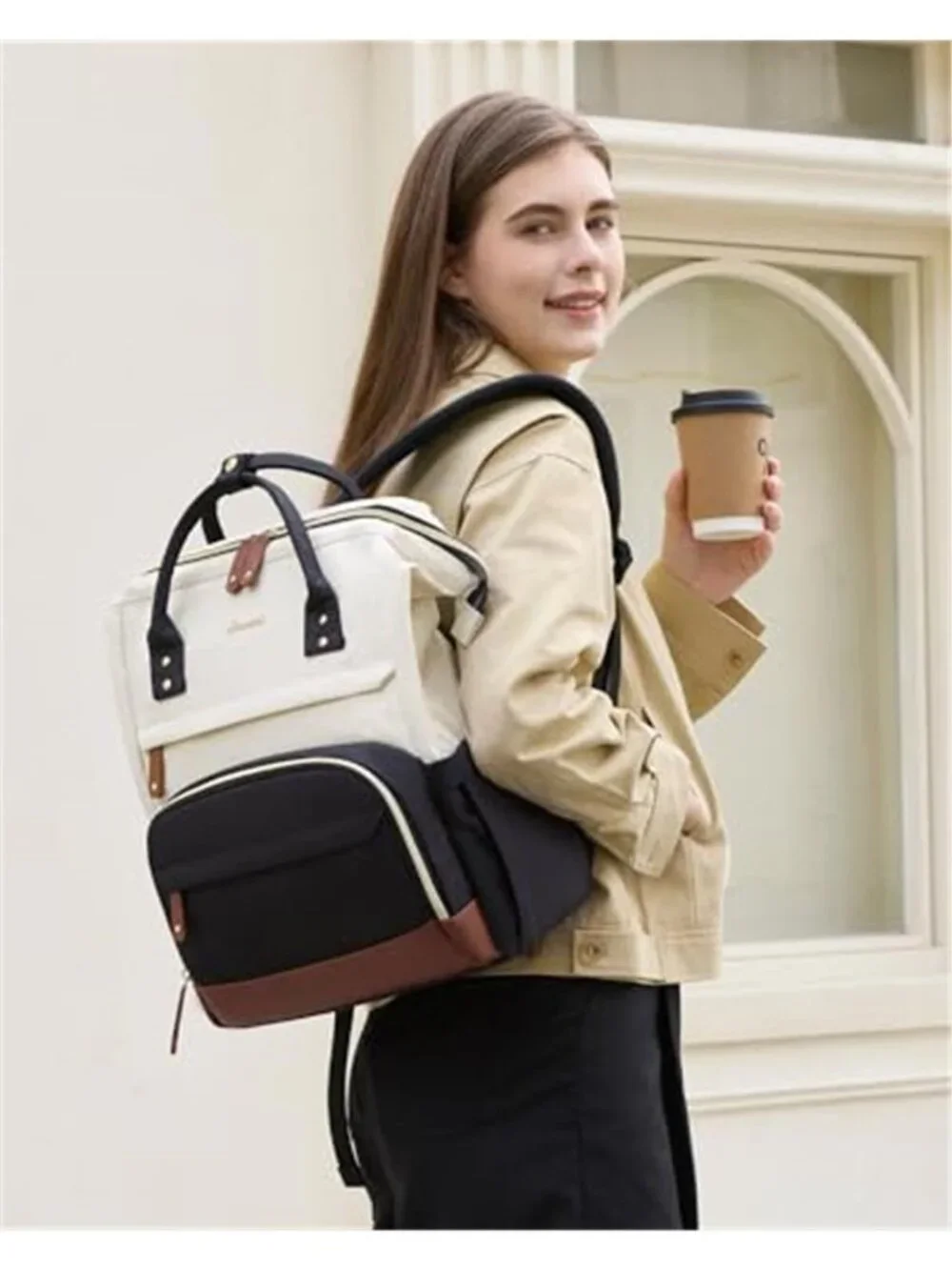 Womens 15.6 Inch Laptop Backpack Purse Large Capacity Waterproof Work Nurse Bag